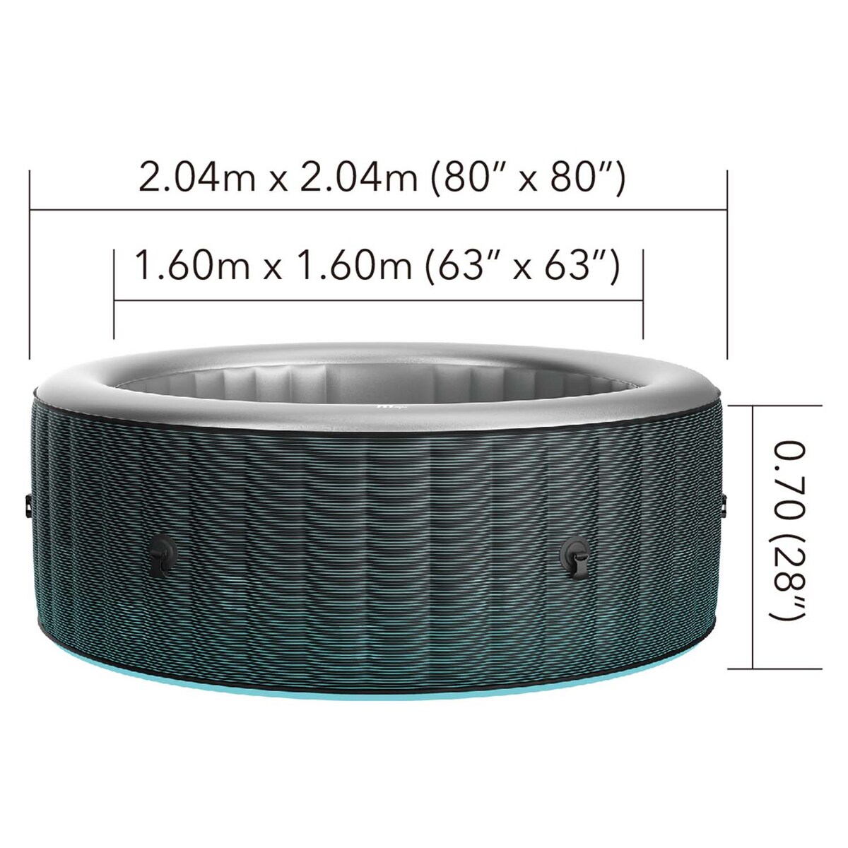 Dmuchane SPA z hydromasażem MSPA COMFORT STARRY basen 6 osobowe 930l LED model 2025