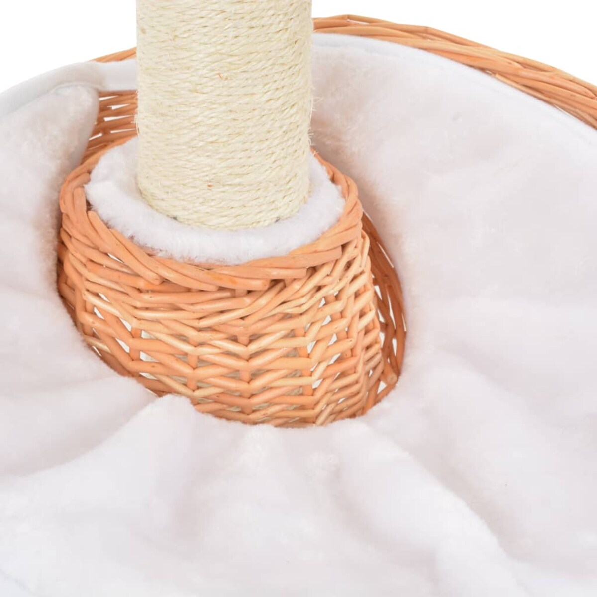 vidaXL Drapak dla kota ze słupkiem sizalowym, naturalny, wiklina