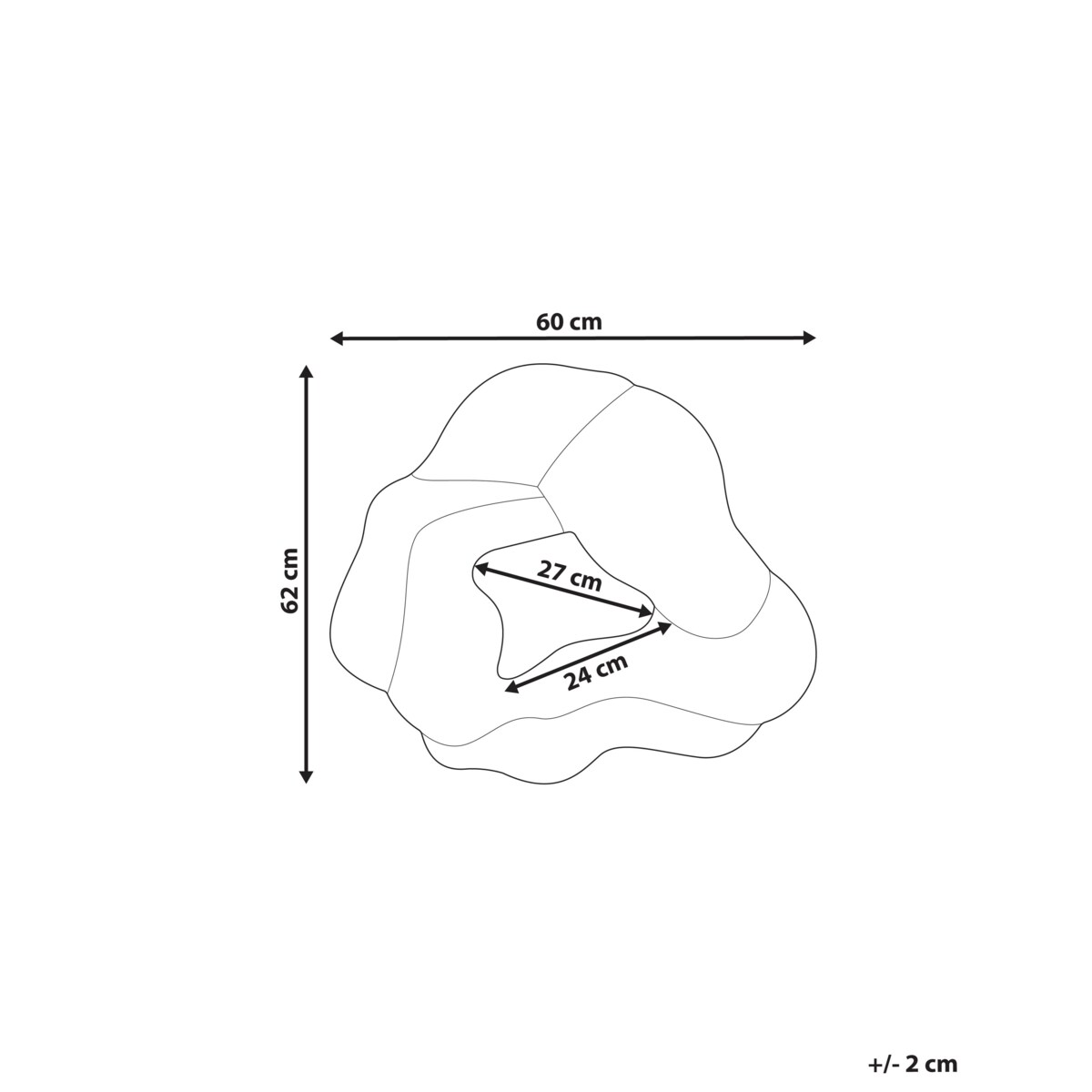 Lustro ścienne ABASZA 60 cm 62 cm Bawełna Kolorowy