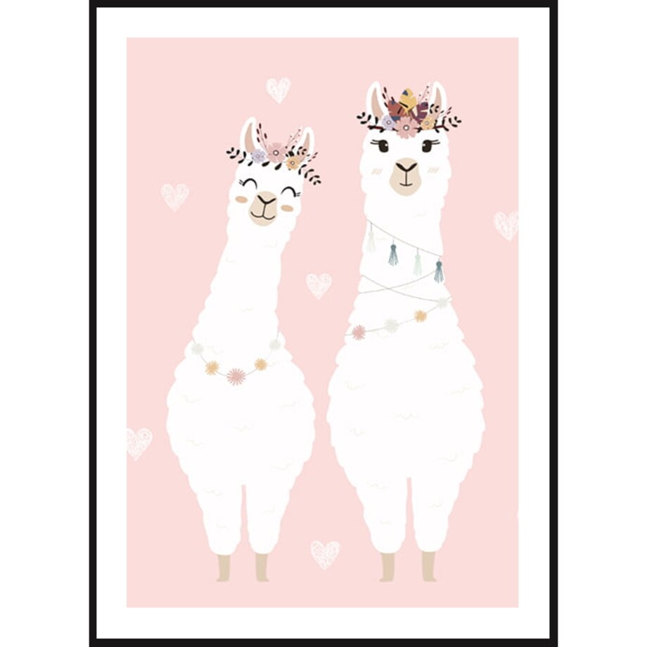 Poster Story, Plakat, Obraz - Zabawne Alpaki, wymiary 21 x 30 cm