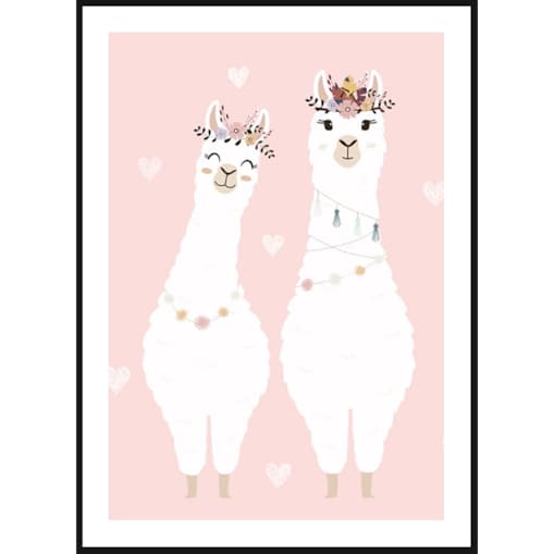 Poster Story, Plakat, Obraz - Zabawne Alpaki, wymiary 21 x 30 cm