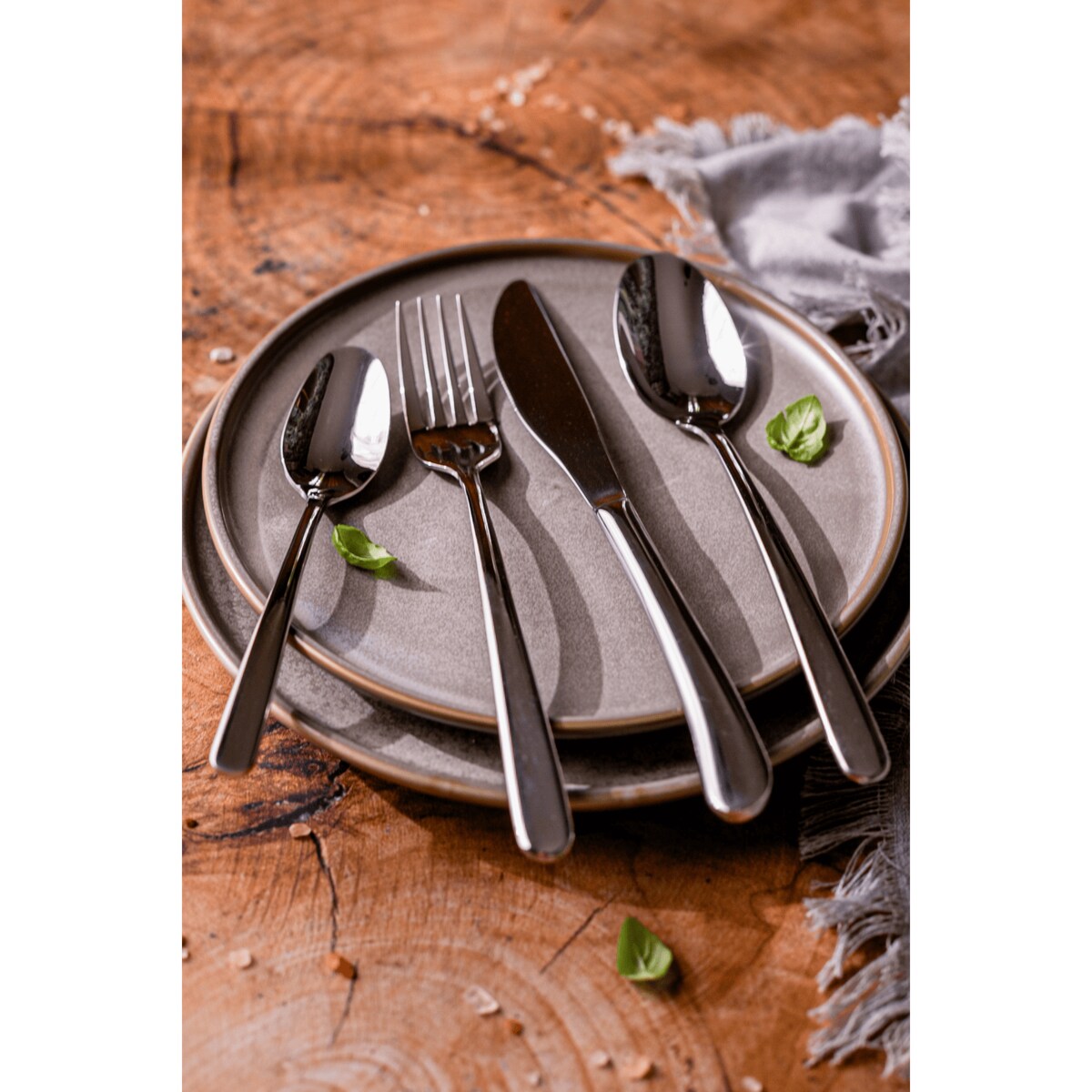 Sztućce srebrne Tsubame 48 szt. Japońska stal 18/10 SUS304 Ręcznie polerowane Połysk Na prezent