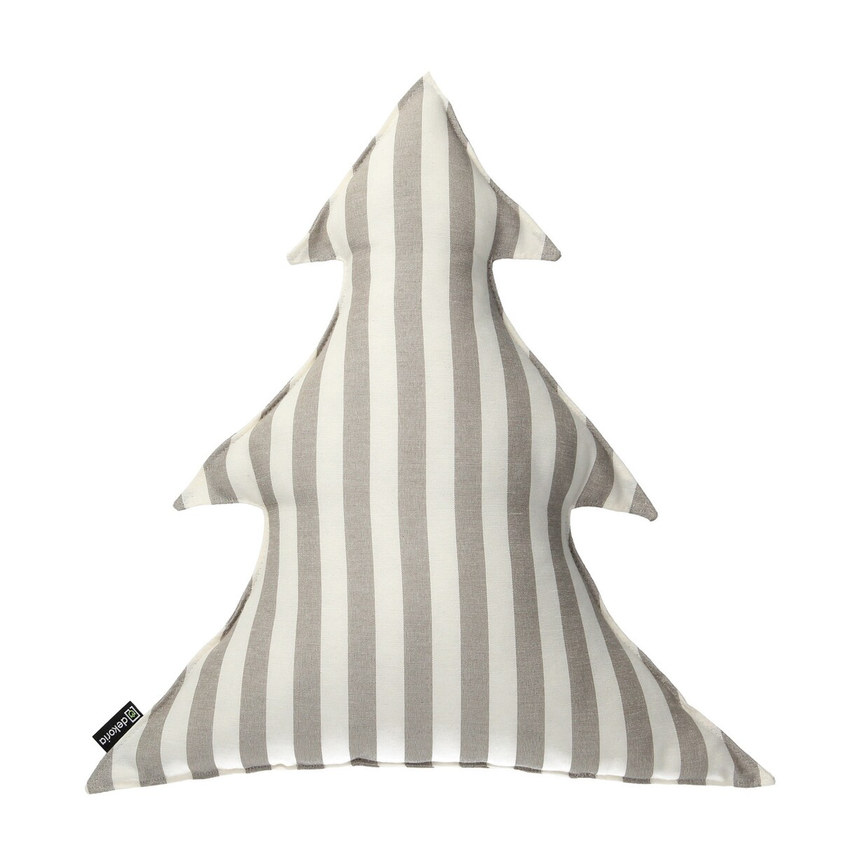 Poduszka Choinka 38x40cm, beżowo-białe pasy (1,5cm), 38x40x8cm, Christmas