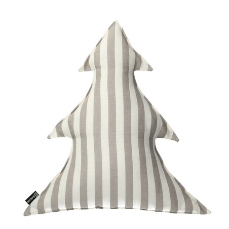 Poduszka Choinka 38x40cm, beżowo-białe pasy (1,5cm), 38x40x8cm, Christmas