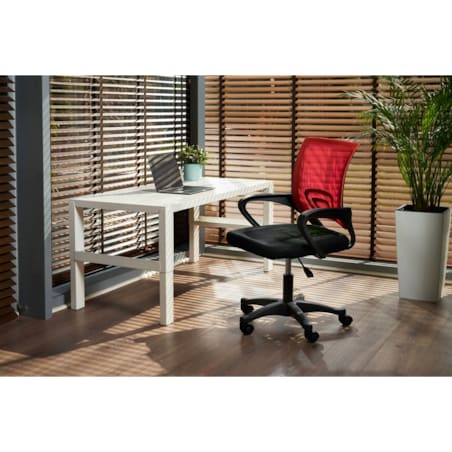 Krzesło obrotowe SMART biurowe czarne czerwone