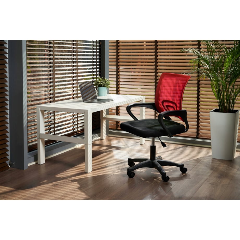 Krzesło obrotowe SMART biurowe czarne czerwone