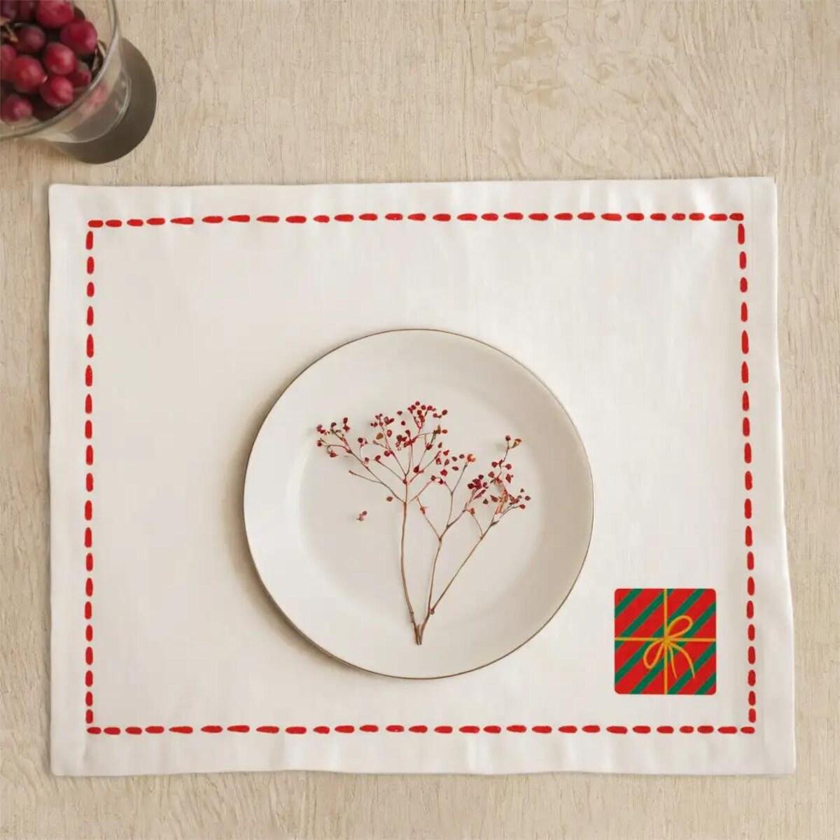 Podkładki świąteczne - Minimalistyczny prezent
