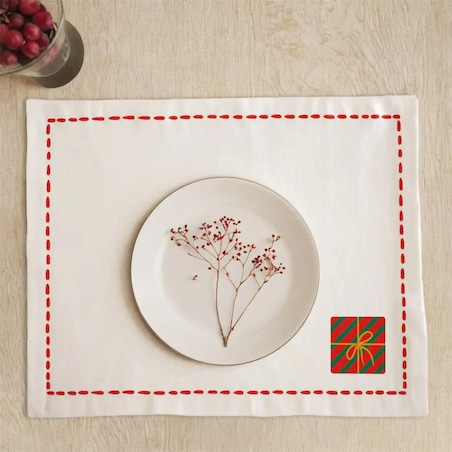 Podkładki świąteczne - Minimalistyczny prezent