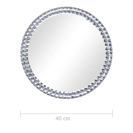vidaXL Lustro ścienne, 40 cm, szkło hartowane