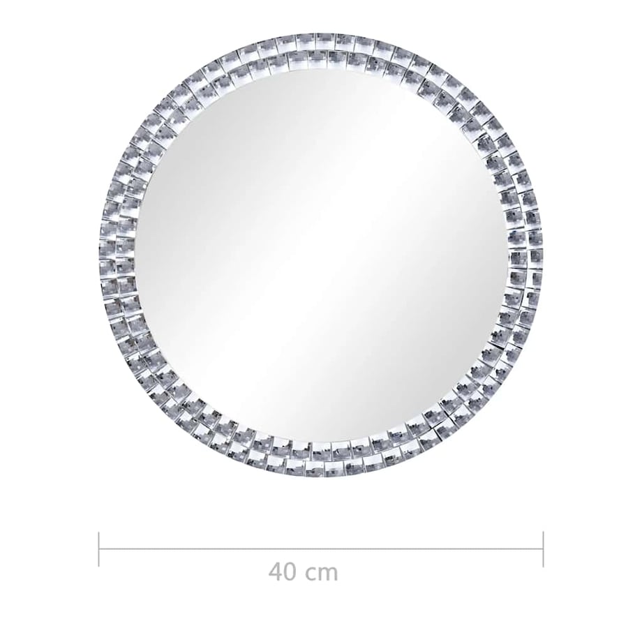 vidaXL Lustro ścienne, 40 cm, szkło hartowane