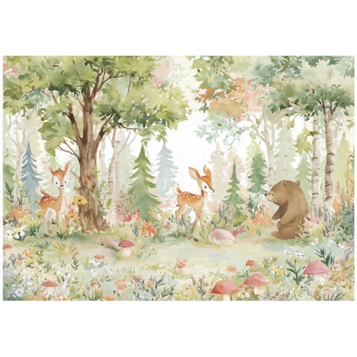 Fototapeta Dla Dzieci Na Flizelinie Las Drzewa Zielony 250x175