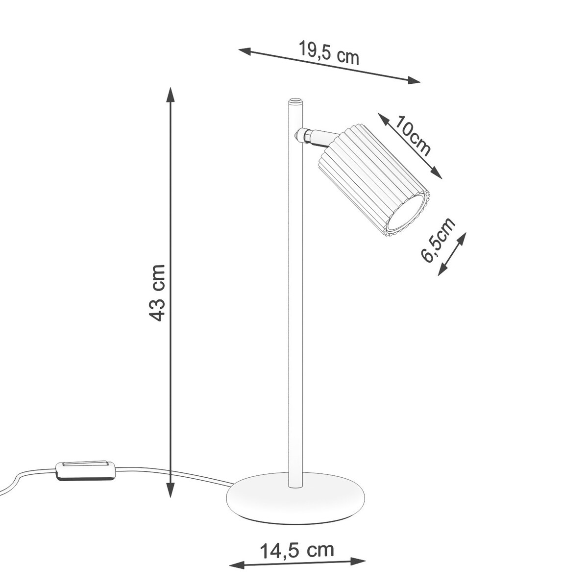 Lampa biurkowa KARBON ultramaryna