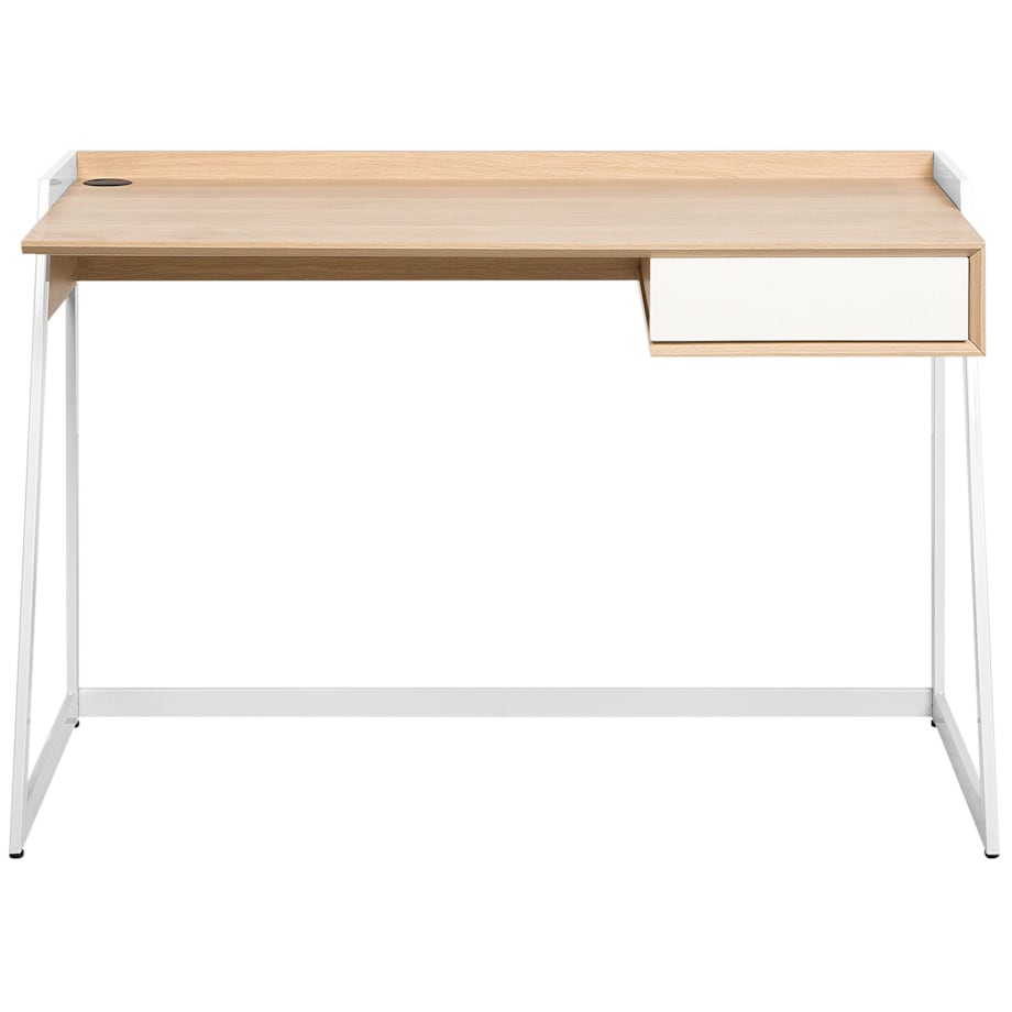 Biurko z szufladą 120 x 60 cm jasne drewno QUITO