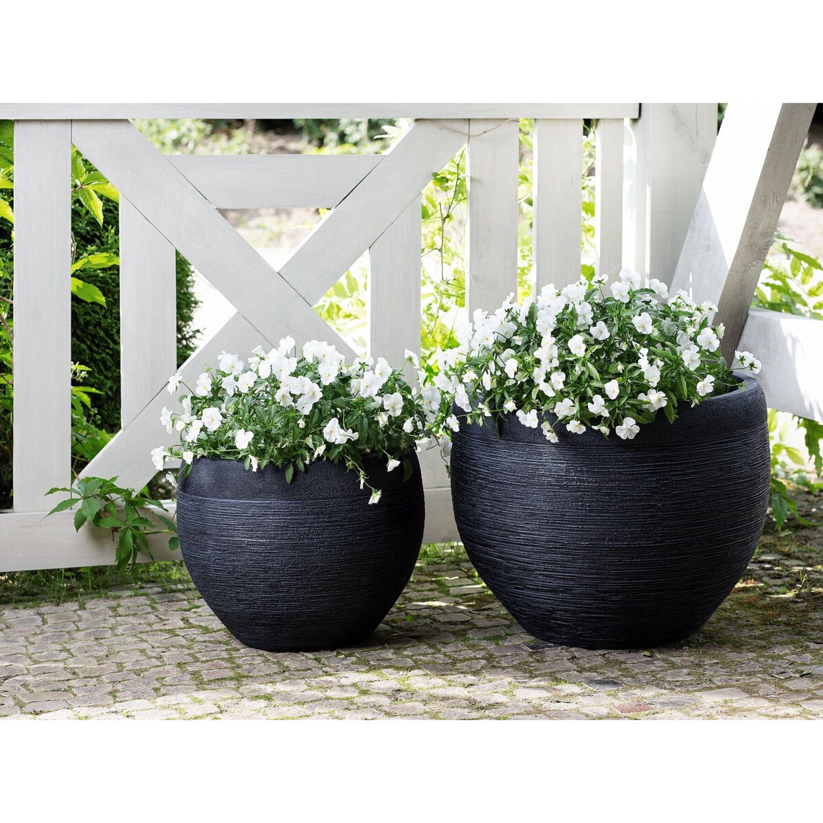 Doniczka 50x50x39 cm czarna ZAKROS