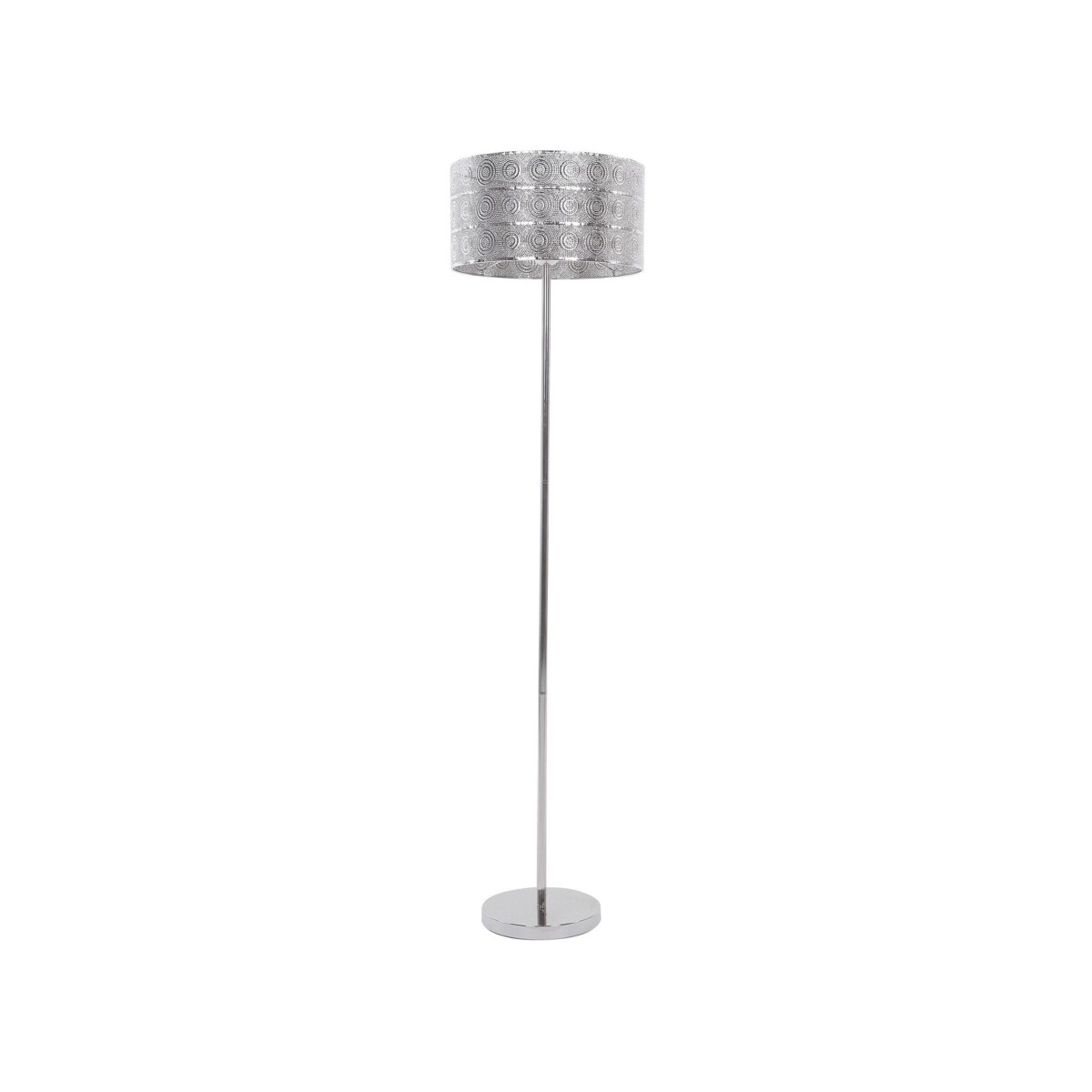 Lampa podłogowa metalowa srebrna NUON