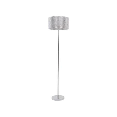 Lampa podłogowa metalowa srebrna NUON