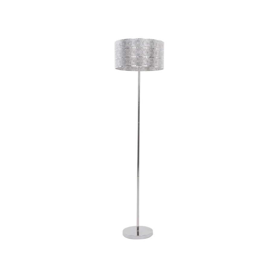Lampa podłogowa metalowa srebrna NUON