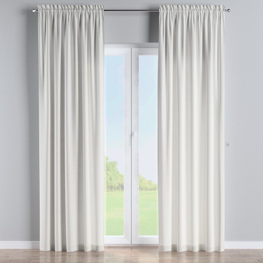 Zasłona na kanale z grzywką 1 szt. 130x260 ecru