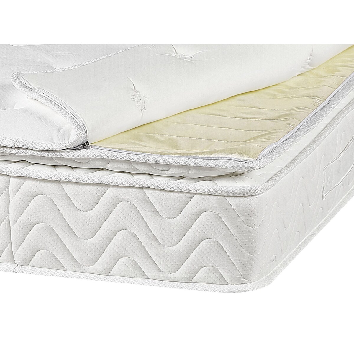 Materac kieszeniowy memory foam zdejmowny pokrowiec 90 x 200 cm średnio twardy LUXUS