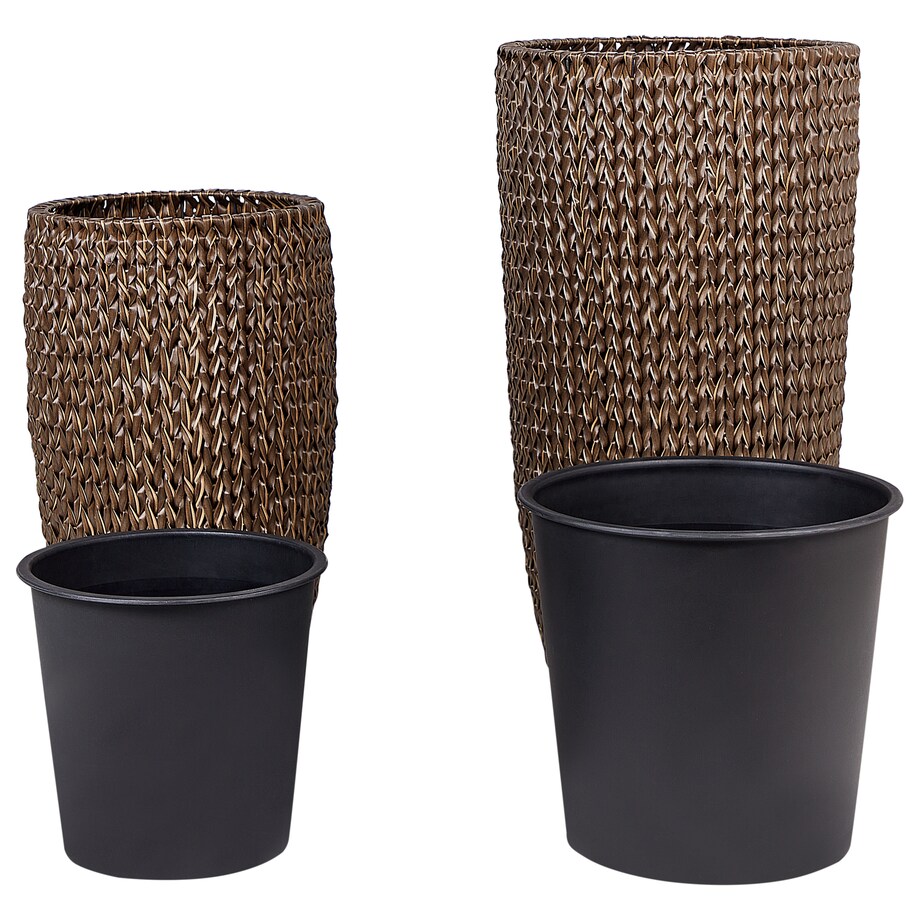 Zestaw 2 donic CEDRUS 37/45 cm Brązowy Technorattan