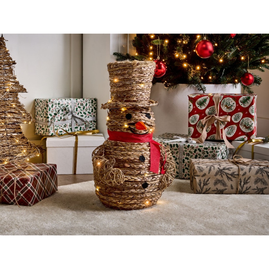 Dekoracja świąteczna LED OLAFSVIK Bałwan 52 cm Naturalny