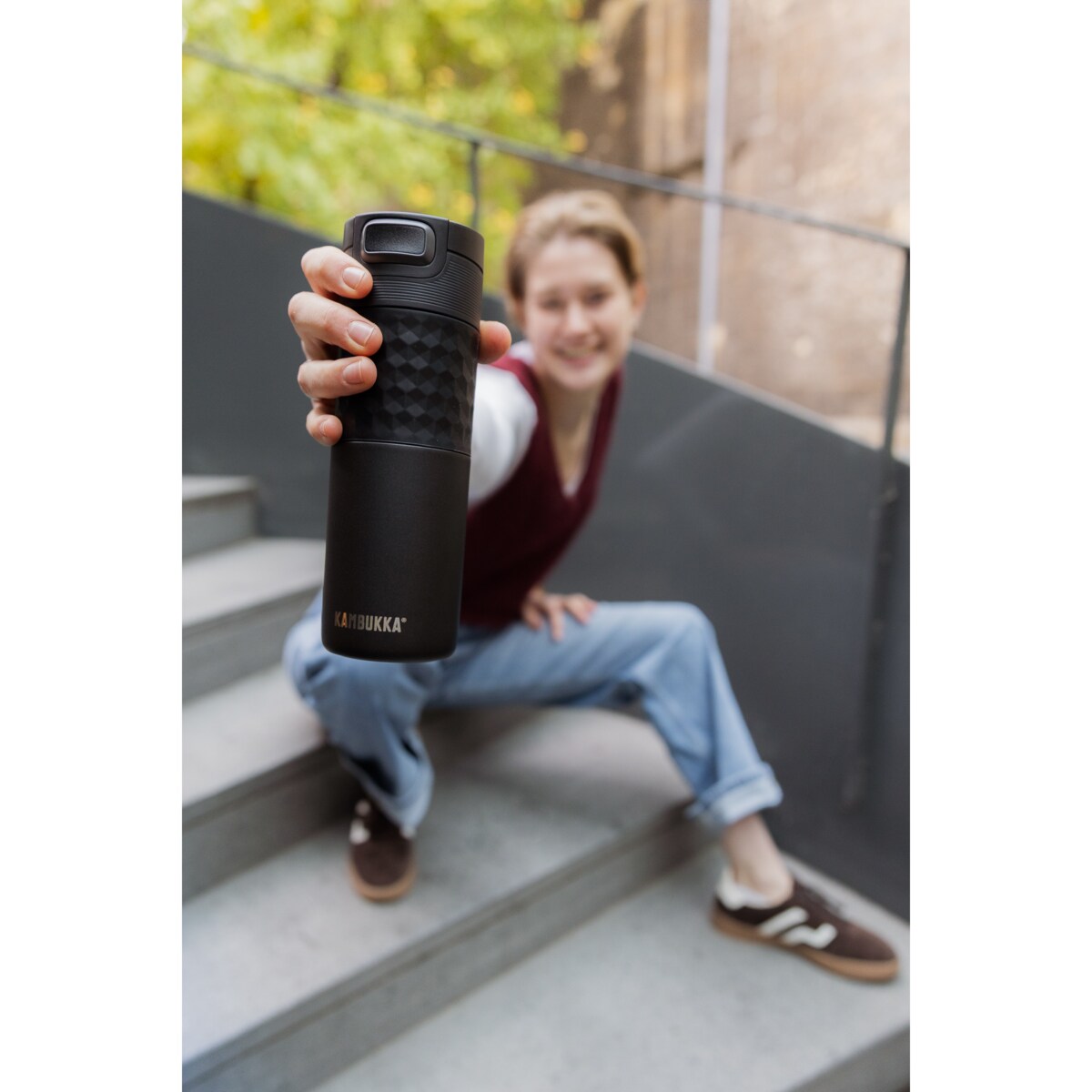 Kubek termiczny termos Etna Grip 500 ml - Black Velvet