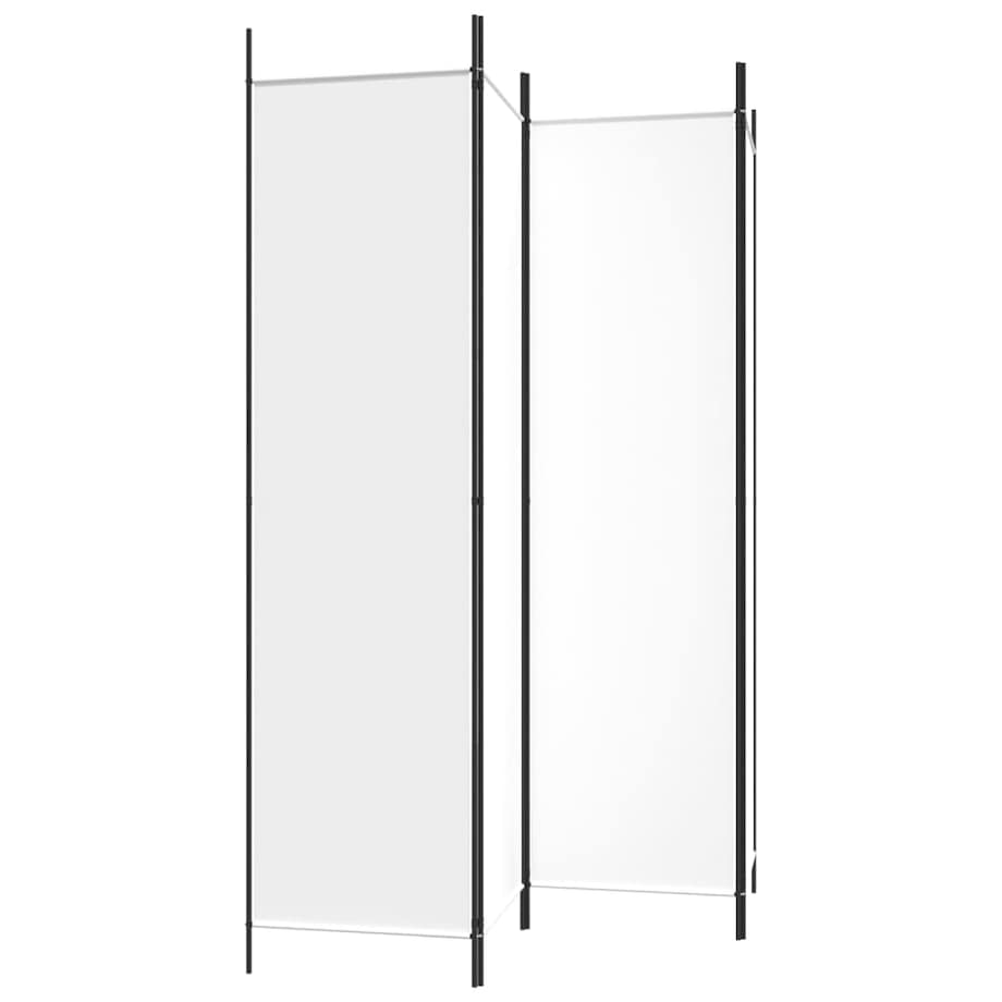 vidaXL Parawan 4-panelowy, biały, 200x200 cm, tkanina
