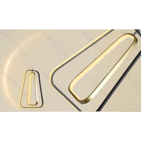 aluminiowa lampa wisząca 36w 6500k trapez 150cm