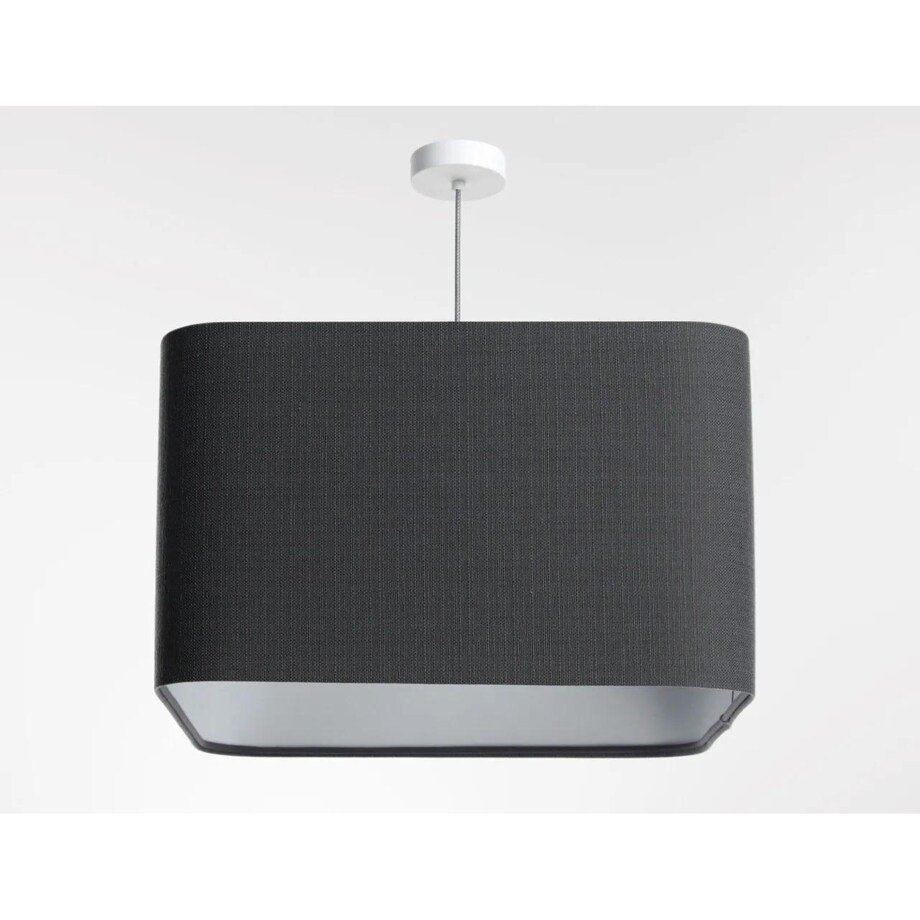 Lampa wisząca KWADRO LEN 006-40w20 grafitowa/szara