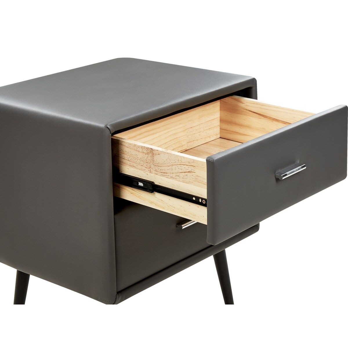 Szafka nocna ekoskóra szara ESSONNE