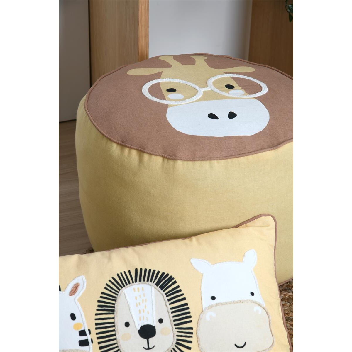 Pufa dla dziecka COQUIN zebra, Ø 40 cm