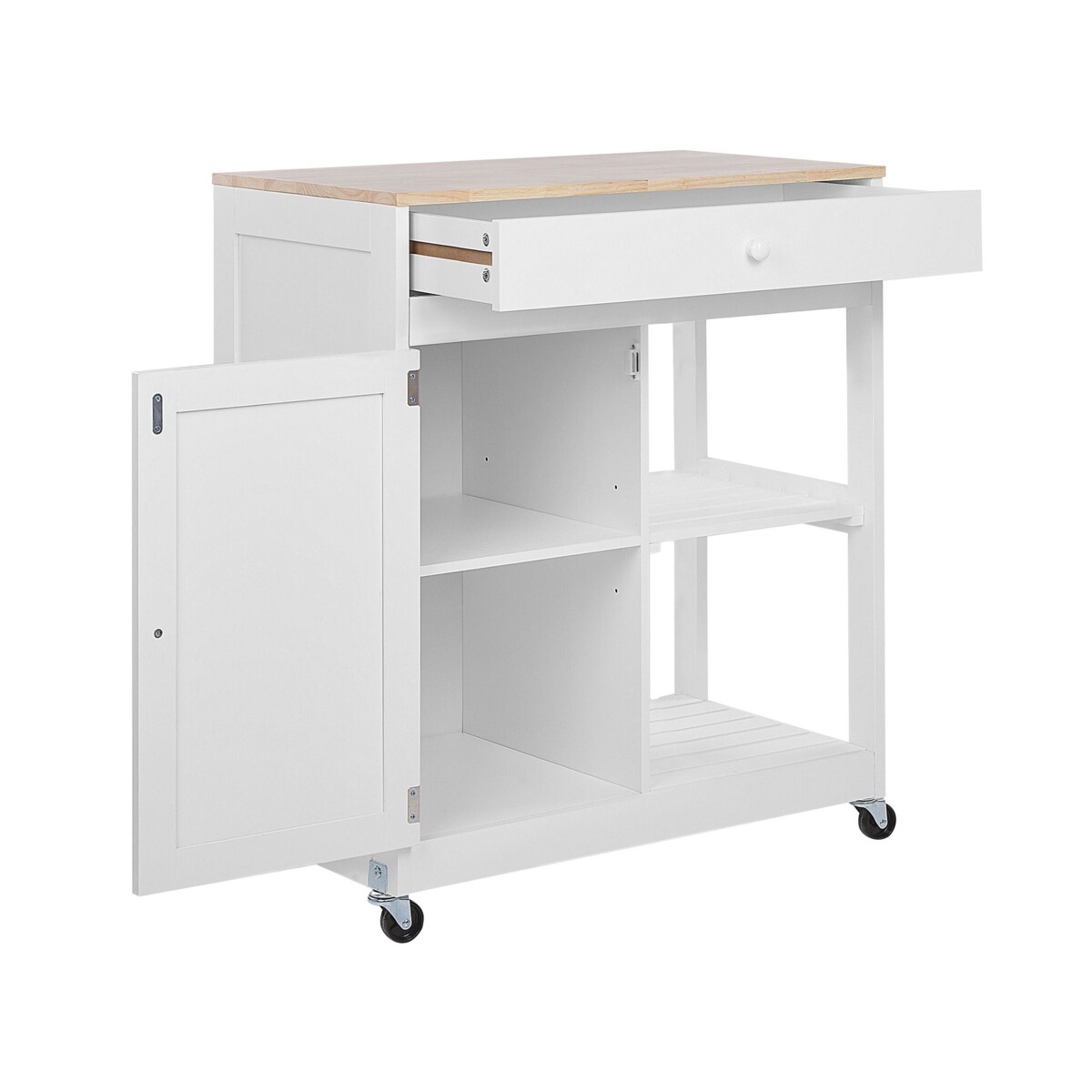 Wózek kuchenny z szufladą biały TRAPANI