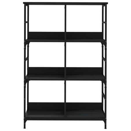 vidaXL Regał na książki, czarny, 78,5x33x117,5 cm