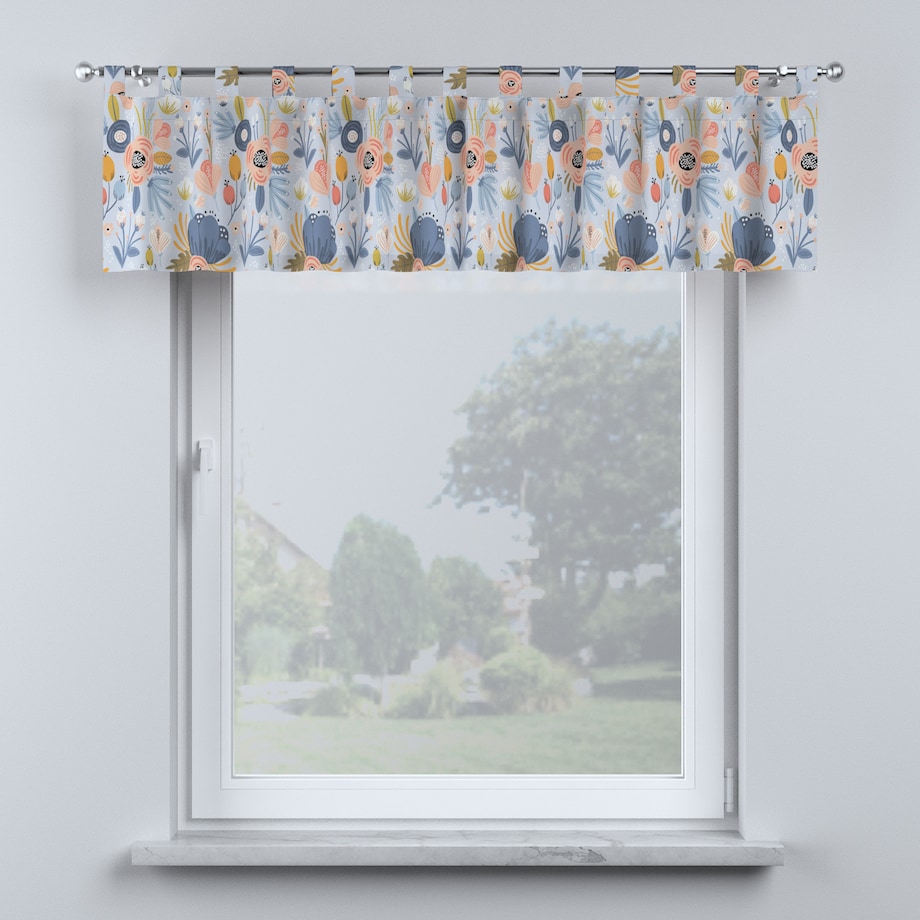 Lambrekin na szelkach 390x40 niebieski