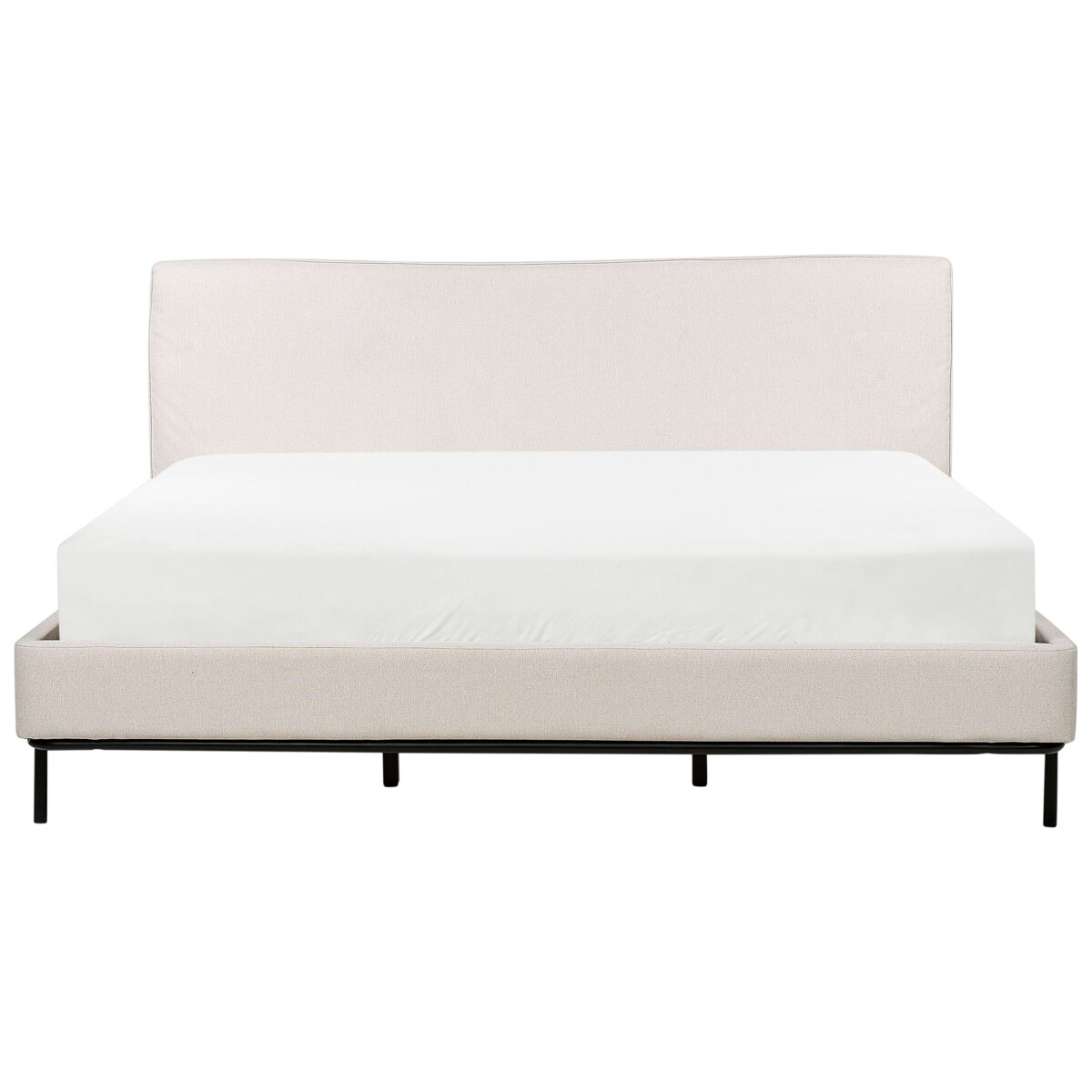 Łóżko tapicerowane 180 x 200 cm beżowe CORIO