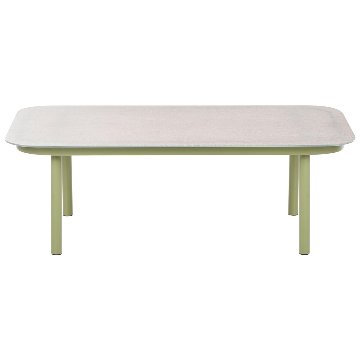 Sofa ogrodowa ze stolikiem dla 4 osób POLLINA Metal Zielony