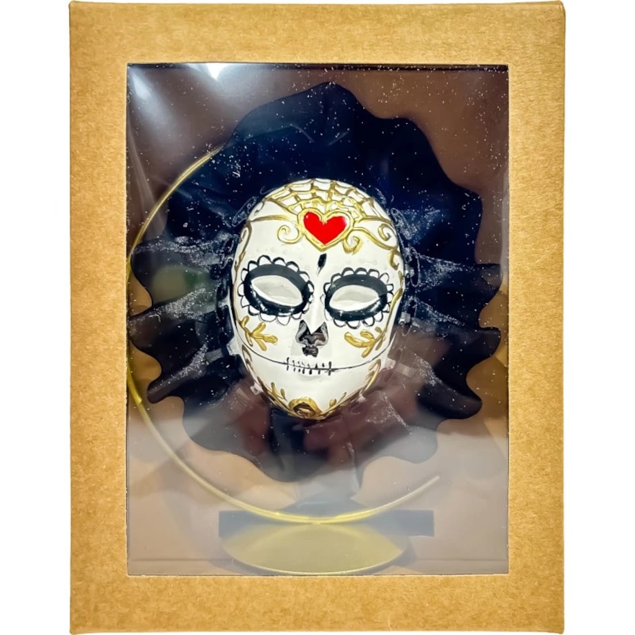 Bombka choinkowa - Szklana maska karnawałowa: Dia de los Muertos