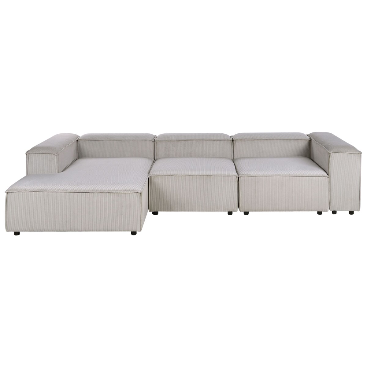 Narożnik modułowy dla 4 osób ARDAL Sztruks Beżowoszary Prawostronny