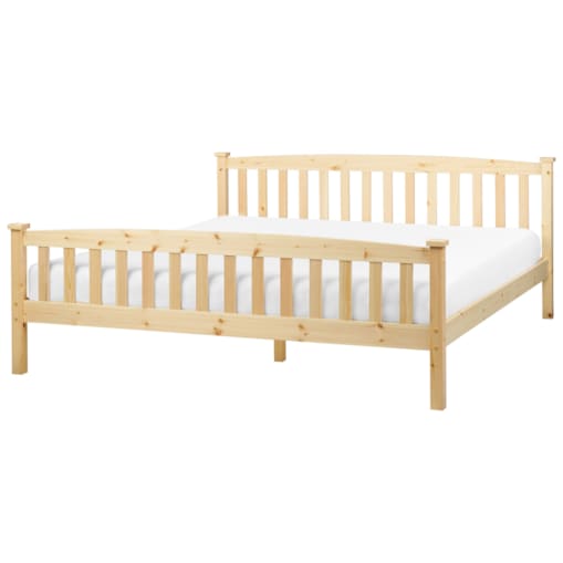 Łóżko drewniane 180 x 200 cm jasne GIVERNY