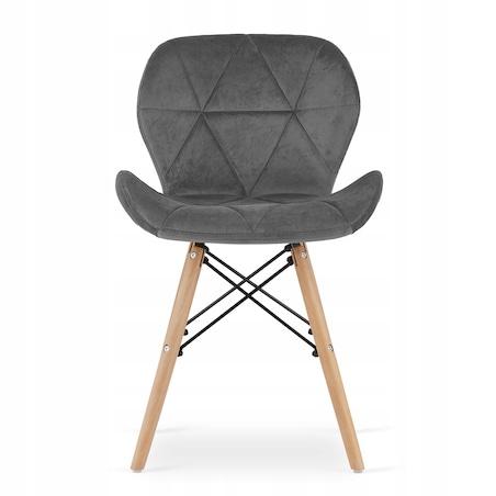 Zestaw Stół Do Jadalni Kuchni Salonu Biura Okrągły Todi 80 Czarny + 4 Krzesła Lago Szare