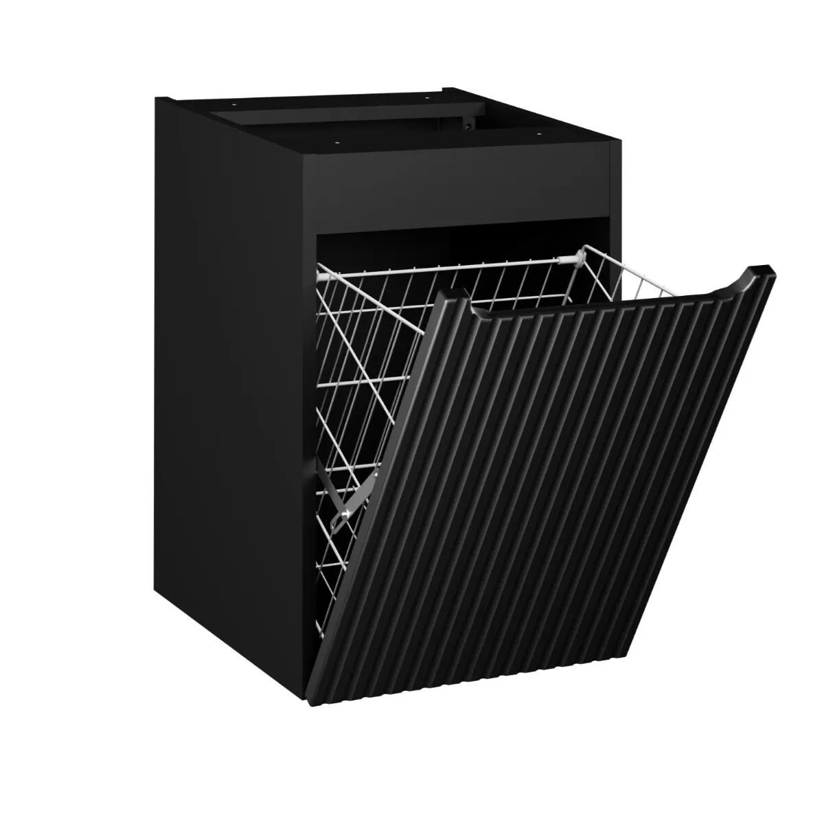 Szafka łazienkowa NOVA BLACK D2 81-40-1D 40cm czarna z koszem