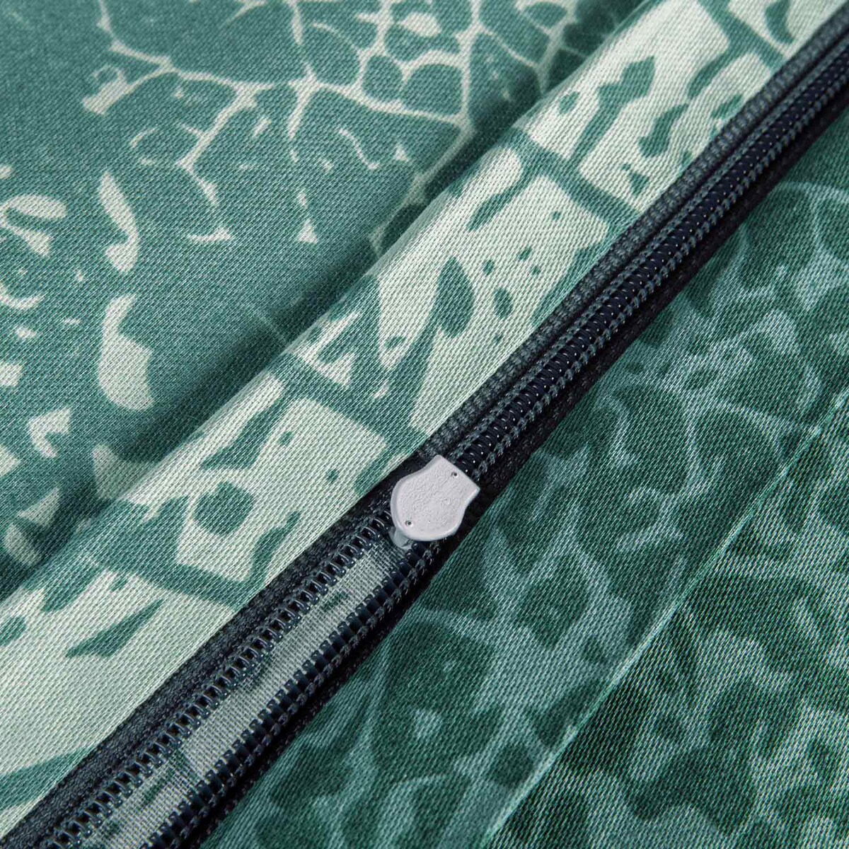 Pościel satyna bawełniana 160x200 Exclusive Venera turkusowa w duże liście