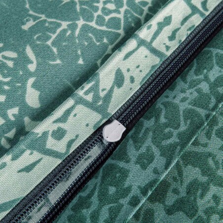 Pościel satyna bawełniana 160x200 Exclusive Venera turkusowa w duże liście