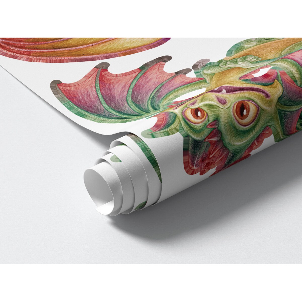 Zestaw naklejek na ścianę, Małe smoki, 100cm