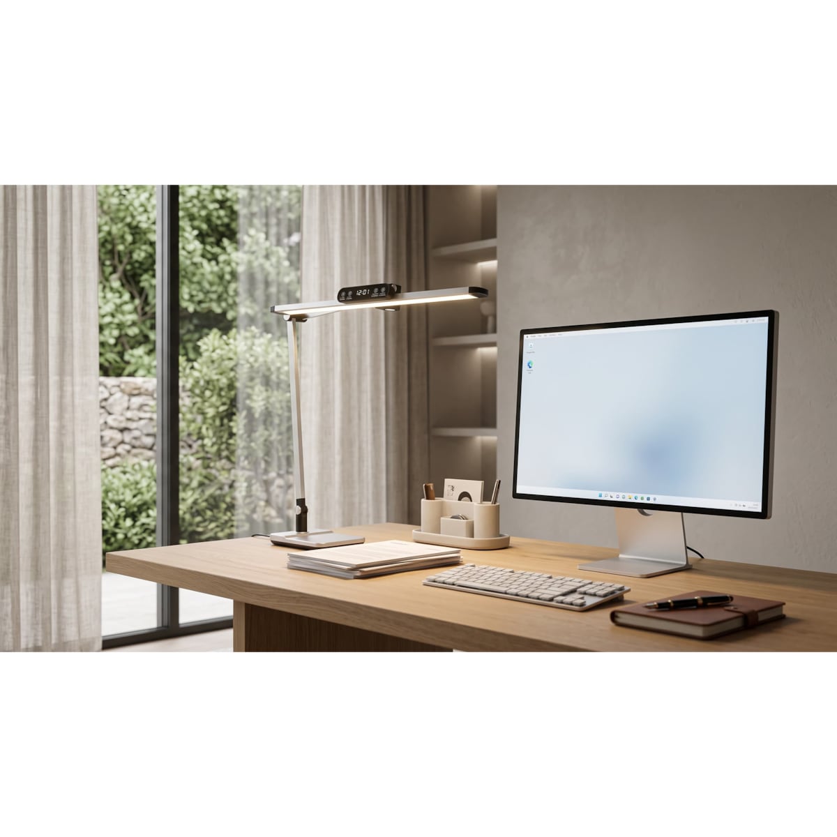 Lampka biurkowa K-BL1321 SREBRNY z serii ARES