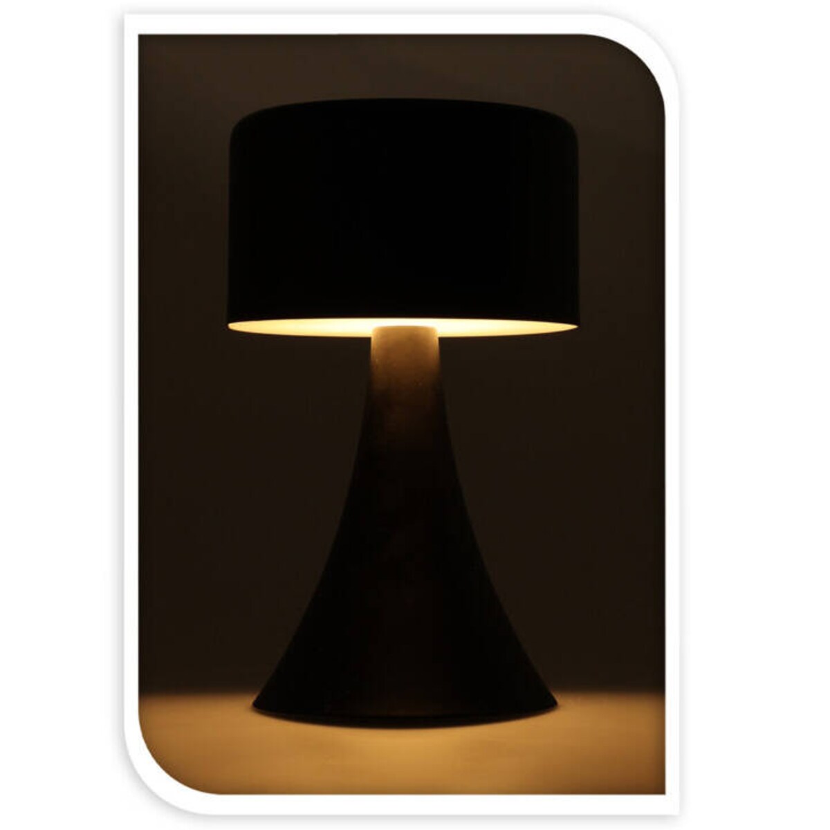 Metalowa lampka stołowa, czarna, 12 x 21 cm