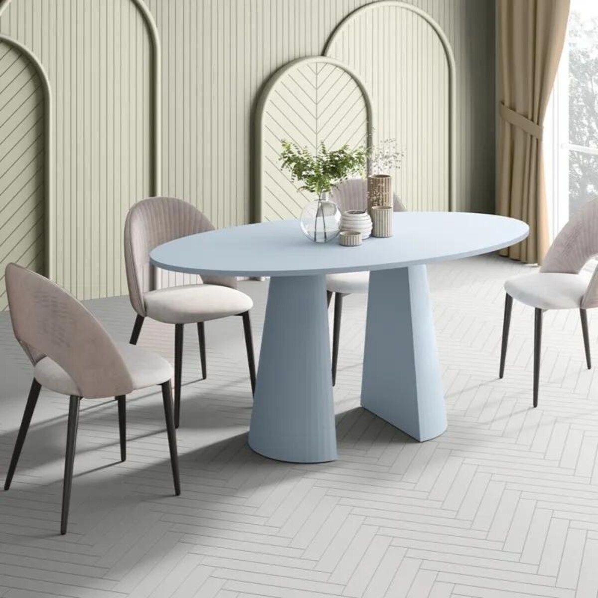 Stół LAZIO 160x90 granatowy