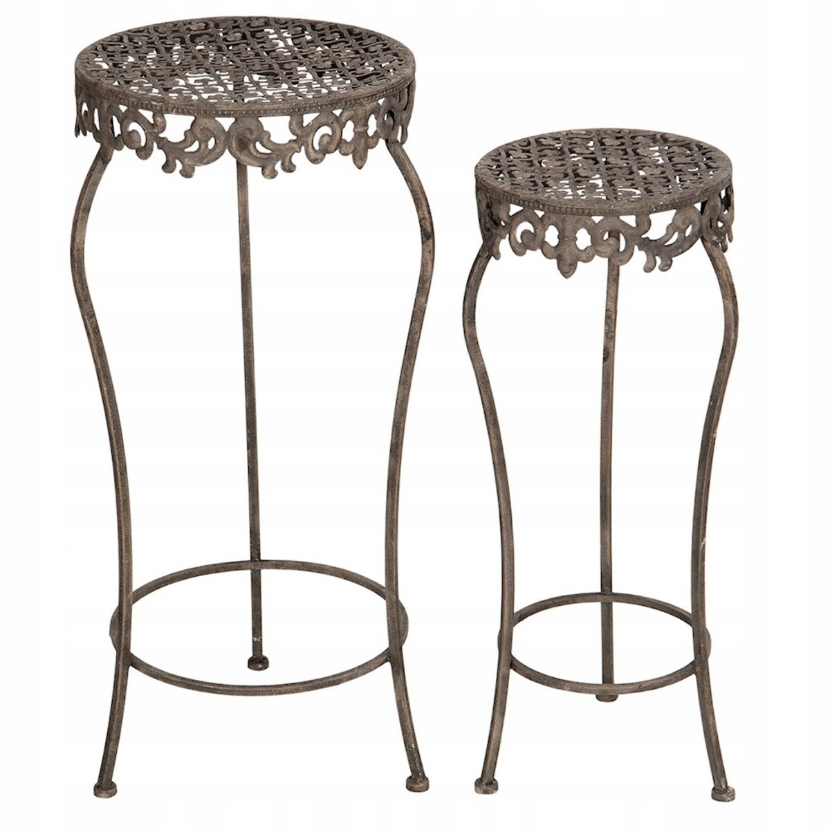 STOLIK KAWOWY BOCZNY LOFT METALOWY CZARNY WYSOKI 2 szt DO SALONU DOMU 70cm