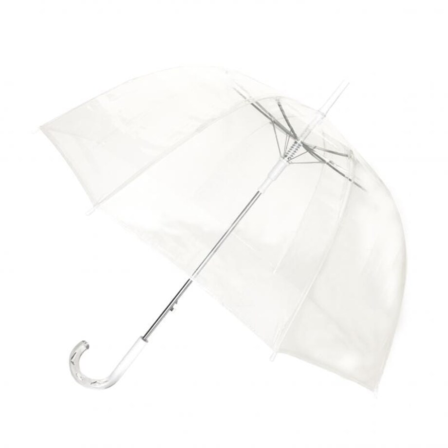 Długi parasol przezroczysty kopuła