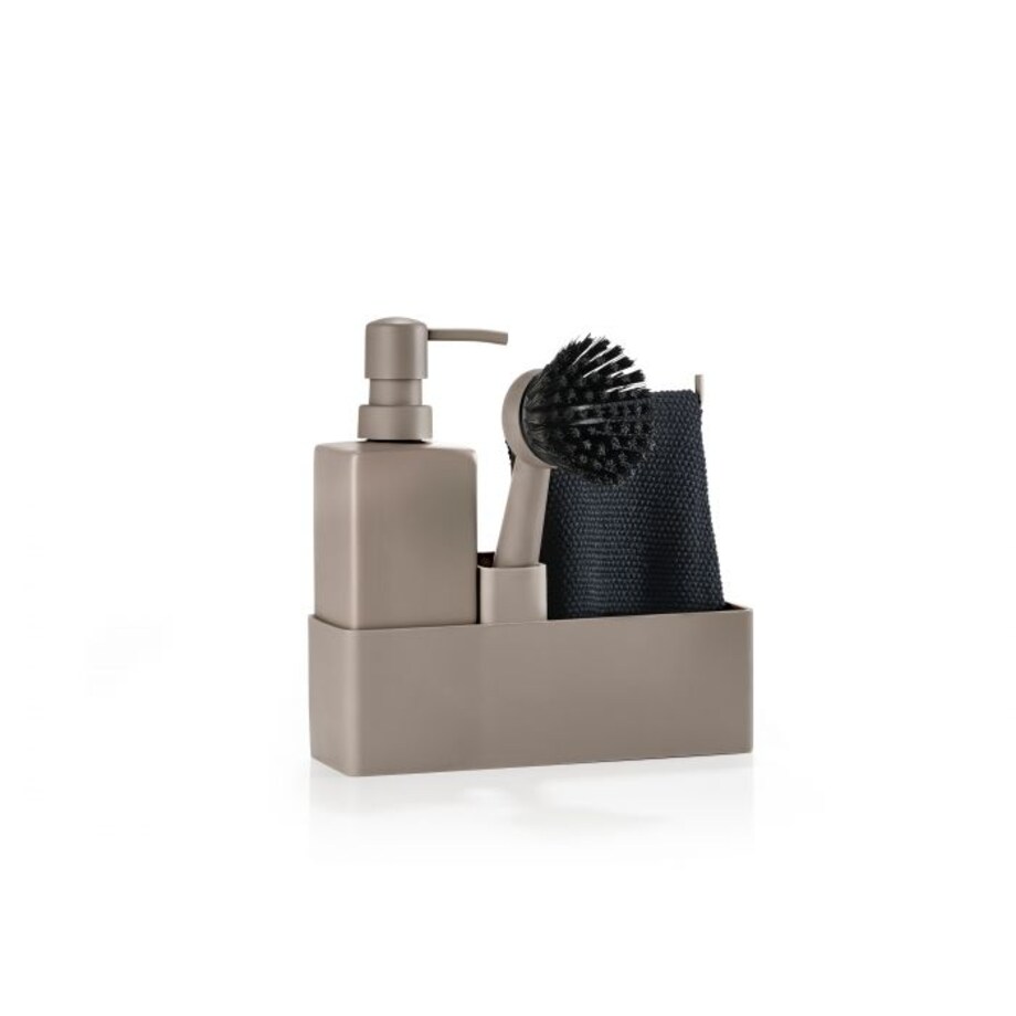 Organizer do zlewu ze ściereczką Singles Taupe 28078